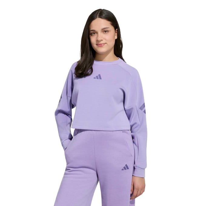 adidas 3Stripes Crew Crop Sweatshirt Kinderen