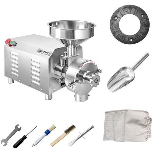GGM Gastro Elektrische Getreidemühle - 40kg/h - Mahlgrad stufenlos einstellbar - 1500 U/min