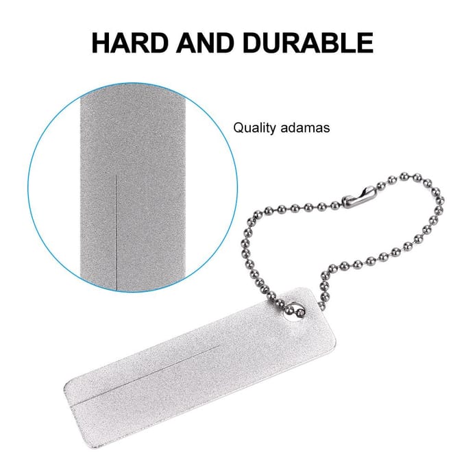 Lime Affûteur d'Hameçons de Pêche de Poche d'Extérieur avec Porte-Clés gray
