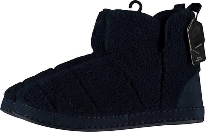 Apollo Homeboot Teddy Wool Heren Pantoffel - Heren wollen pantoffel - NAVY