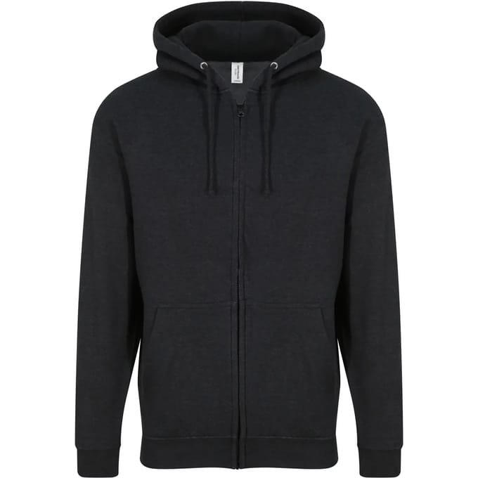 Vegan Hoodie met ritssluiting en capuchon Black Smoke - M