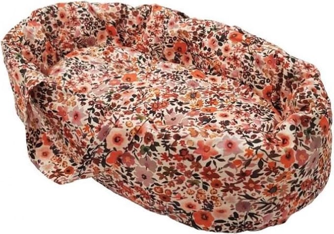 Hollie poppenreiswieg retro flowers - 42 cm