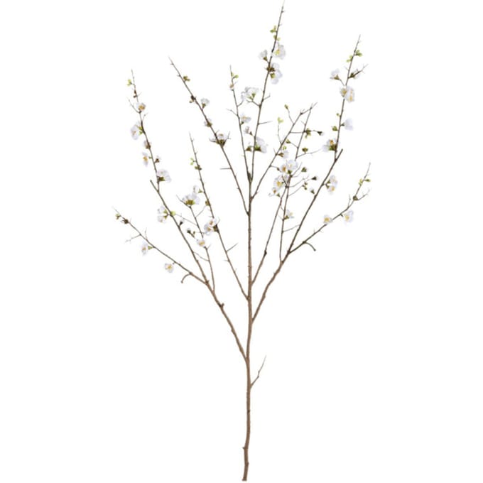 PTMD Kunstbloem Kersen - 81x79x137 cm - Polyester - Wit