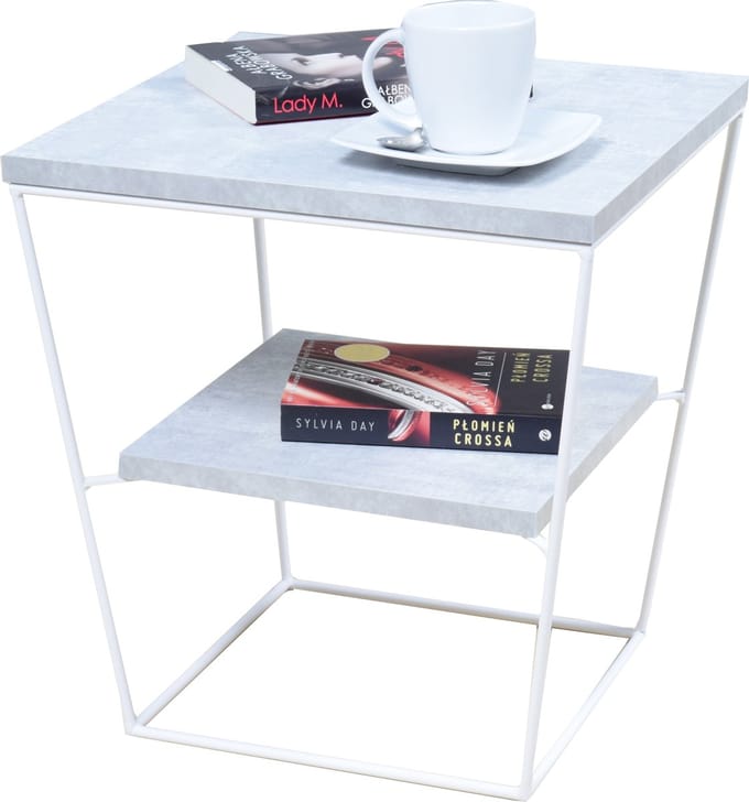 FutuStal - Serio V Tafels - Wit Mat - Beton Licht - Koffietafel