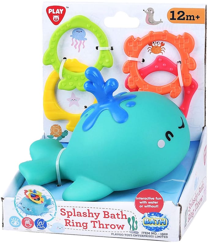 Play badspeelgoed walvis ring werpen set - interactief waterspel.