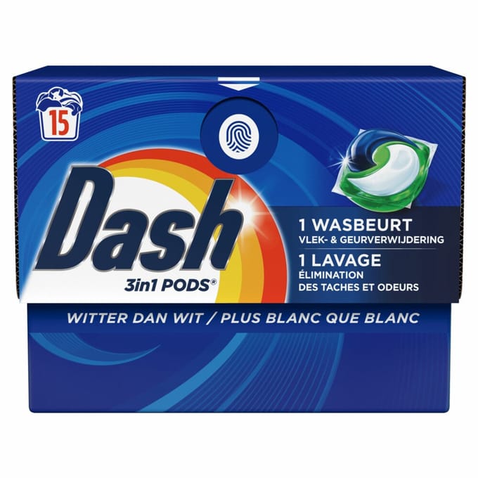 Dash Wasmiddelcapsules 3in1 Pods Original - 15 stuks
