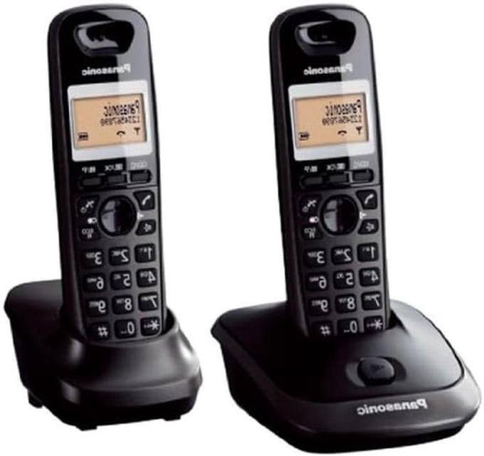 Draadloze Telefoon - DECT Telefoon - Thuis Bellen - Duo Handset - 2 AAA Batterijen - Zwart