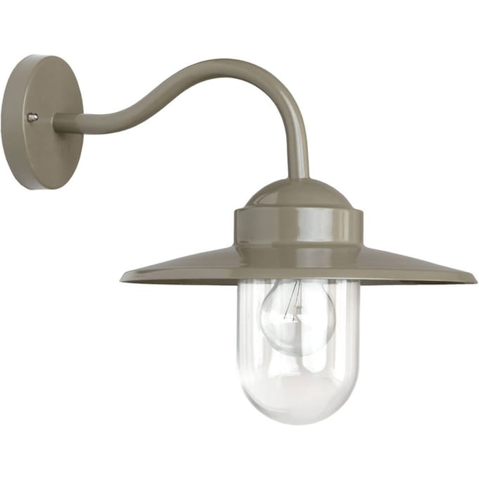 K.S. Verlichting Taupekleurige buitenwandlamp Dolce