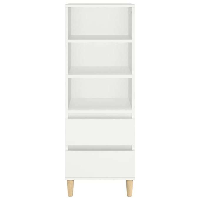 vidaXL - Hoge - kast - 40x36x110 - cm - bewerkt - hout - wit