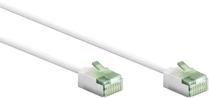 FTP CAT8.1 Slimline 40 Gigabit Netwerkkabel - CU - Ultraflex - 1 meter - Wit