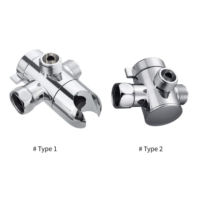 3-weg douche-omstelkraanmontage G1/2 handdouche-arm omstelling splitter gepolijst chroom Type 1