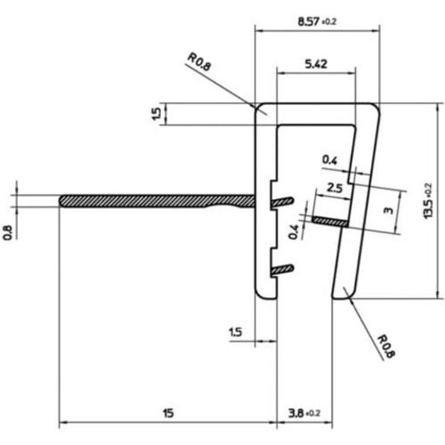 DUSCHOLUX Bella Vita replacement stop profile 251019.01.000.1925