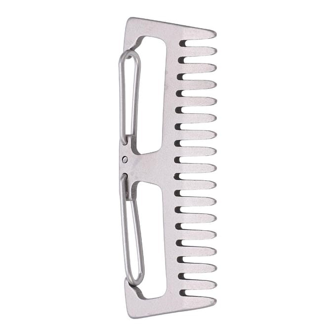 Titaniumlegering Kam Outdoor EDC Draagbare Antistatische Lichtgewicht Kam Gesp Camping Tool white