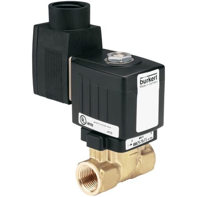 Magneetventiel G1 1/4'' NC Messing EPDM 0-10bar/145psi 24VAC/DC Anti-Waterslag 6213 20004801