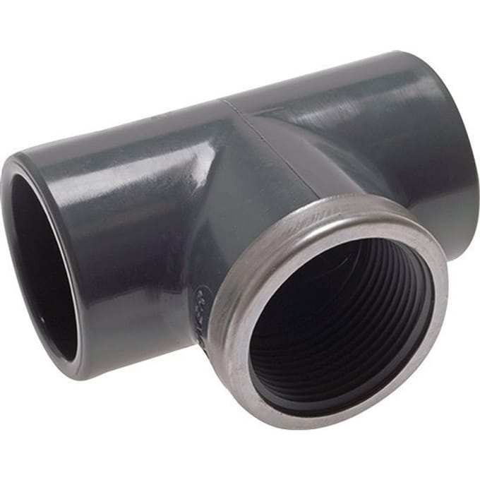 PVC T-Stuk Lijmmof 110mm x Binnendraad Rp4 ''