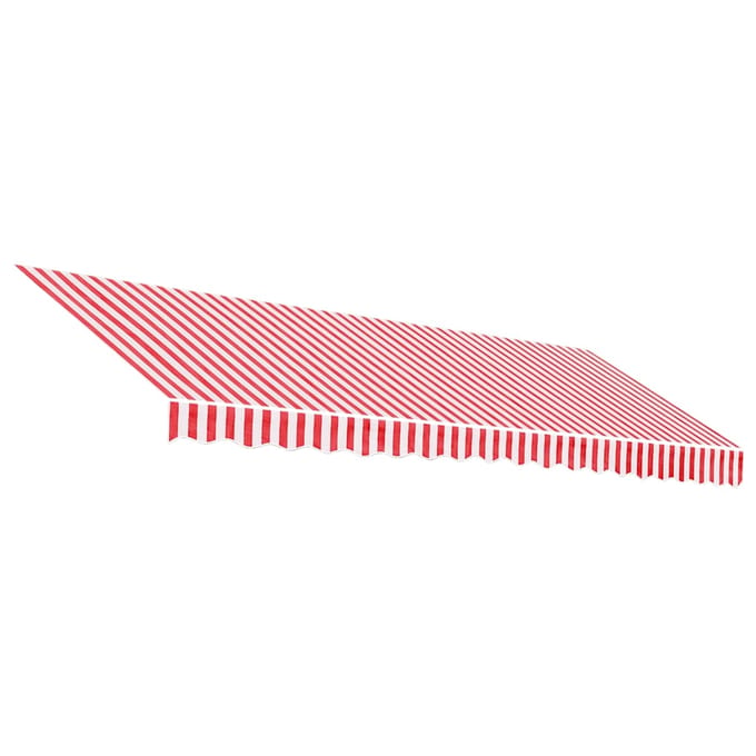 vidaXL - Vervangingsdoek - voor - luifel - 450x350 - cm - polyester - rood - en - wit