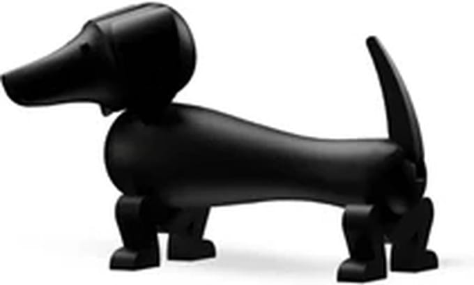 Kay Bojesen hond teckel H11cm oak zwart