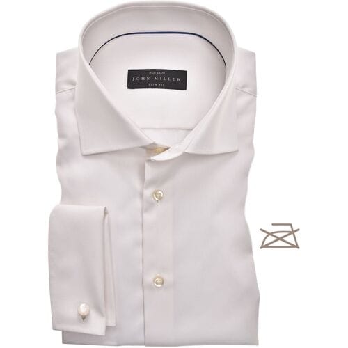 John Miller Overhemd Slim French Cuff Non Iron Ecru / male