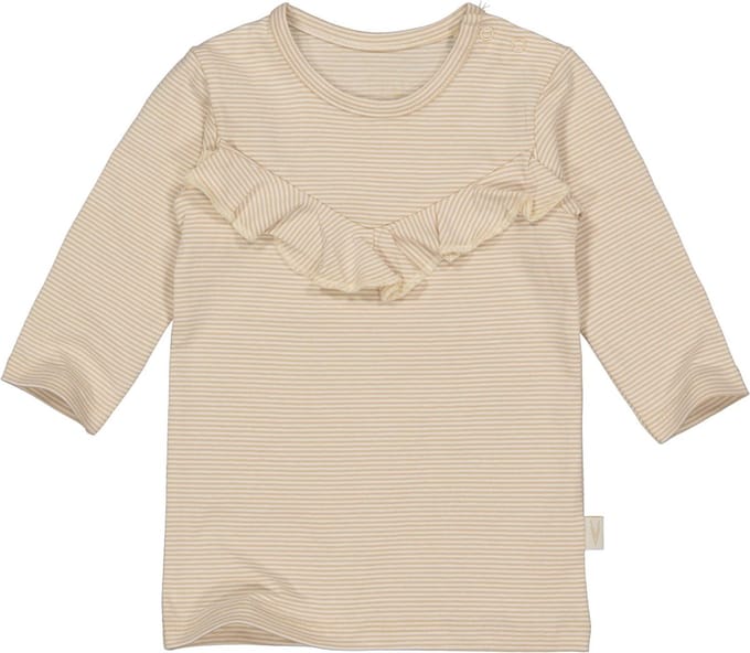 Levv newborn baby meisjes jurk Neva aop Sand Soft Stripe
