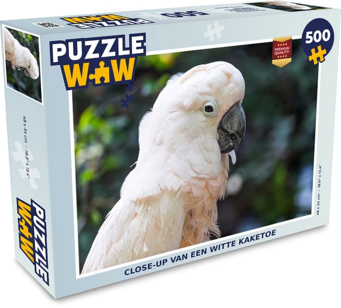 Puzzel Close-up van een witte kaketoe - Legpuzzel - Puzzel 500 stukjes