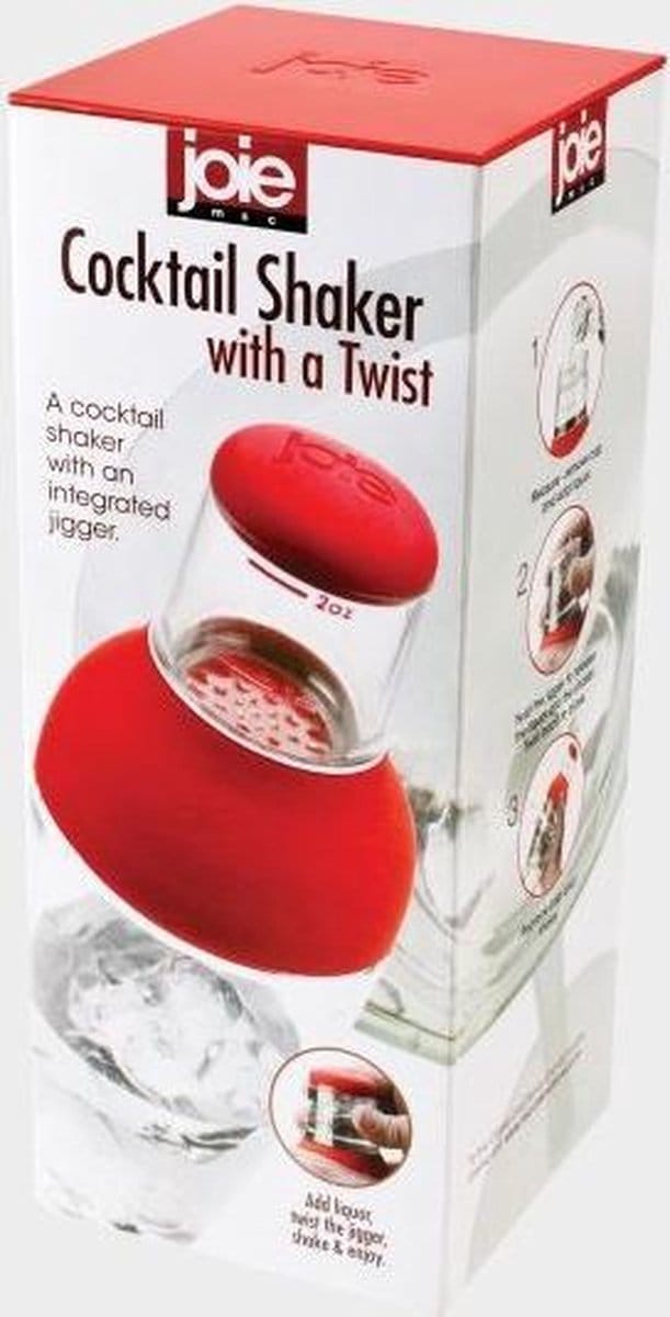 Design - Cocktailshaker - Joie - Groen - H 21 x Ø 9 cm - met geïntegreerde Jigger