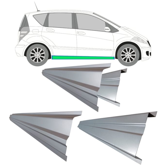Reparatie dorpel voor Mercedes A-Class W169 2004-2012 / Links = Rechts / Set