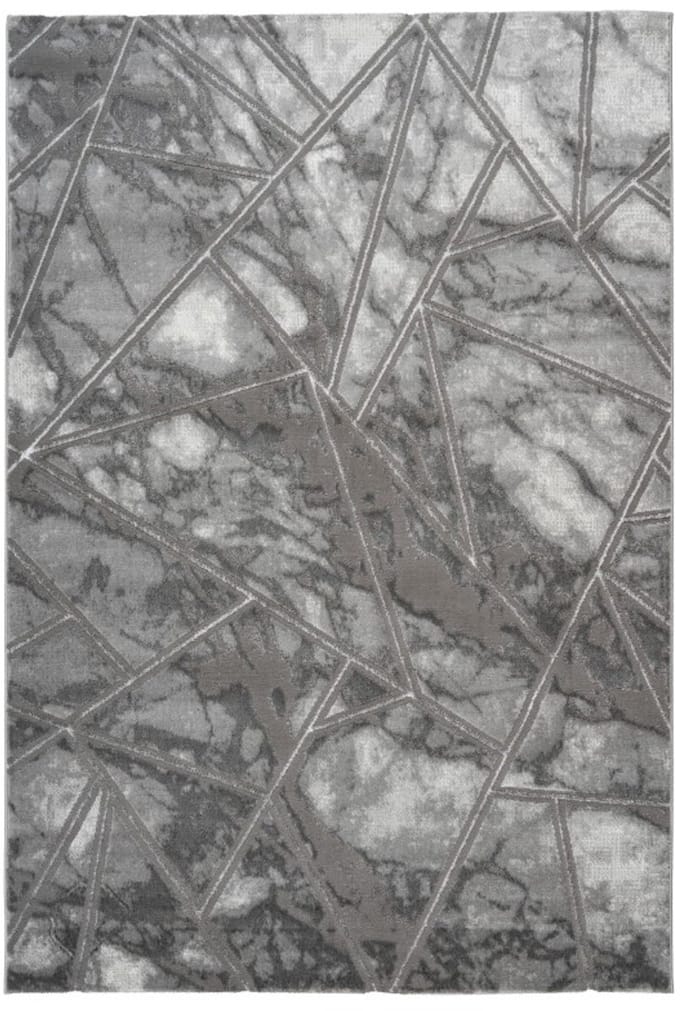 Marmaris Vloerkleed – Goud/Grijs – Marmerlook Design – Modern & Laagpolig
