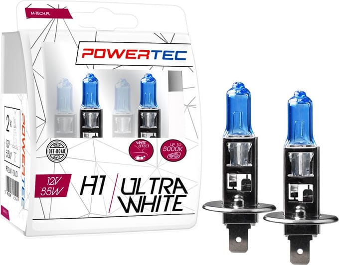 Powertec H1 12V Halogeenlampen – UltraWhite – Set van 2