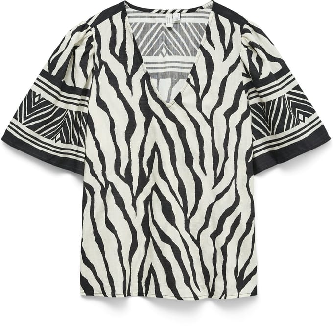 VERO MODA - VMKAMILLE 2/4 V-NECK TOP WVN BTQ BE - Dames - Blouses