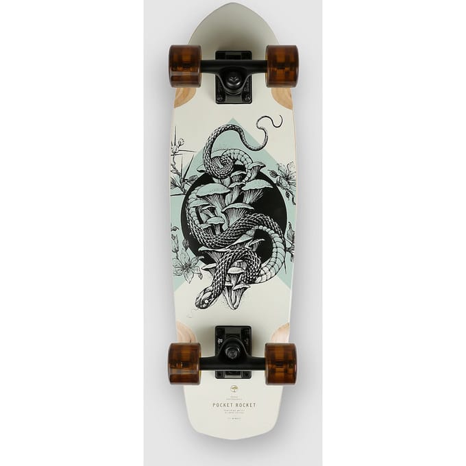 Arbor Bamboo Pocket Rocket White/Black 27 Cruiser
