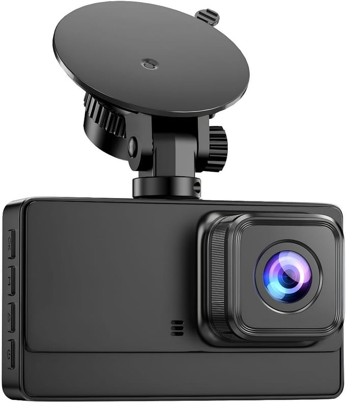 KAD® Dashcam - Voor & Achter Camera - Dashcam Auto - Zwart - 14cm x 12cm x 9cm