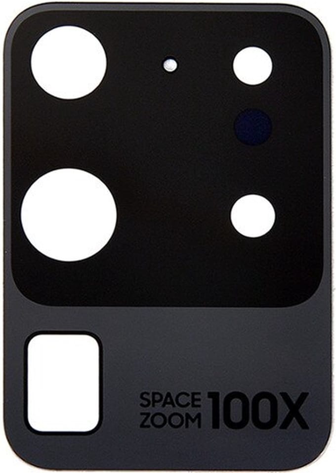 Achtercamera Lens Glas Geschikt voor Samsung Galaxy S20 Ultra – Premium – Zwart