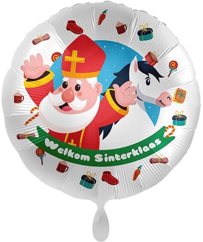 Folieballon Sinterklaas 45 cm leeg geleverd.