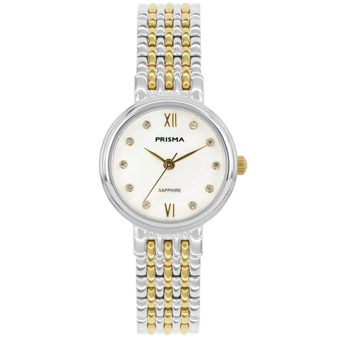 Prisma Horloge P.1991 Dames Edelstaal saffierglas MOP