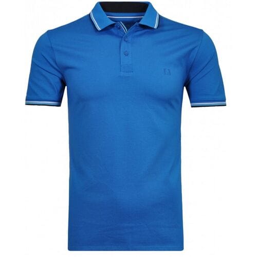 Ragman Polo Piqué Uni Tipping Keep Dry Finish Ocean Blue / male