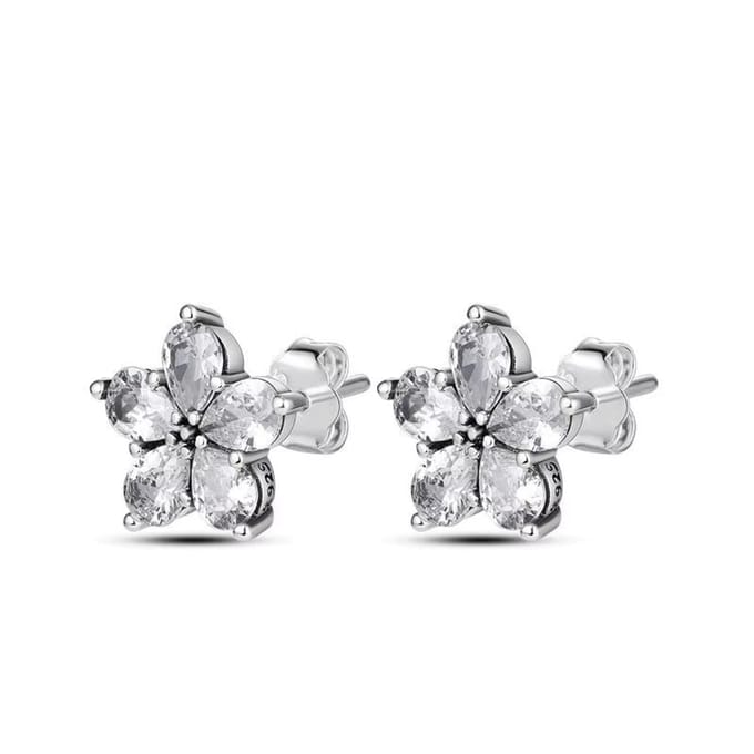 Oorbellen bloem - glinster - sprankel - glitter - glamour