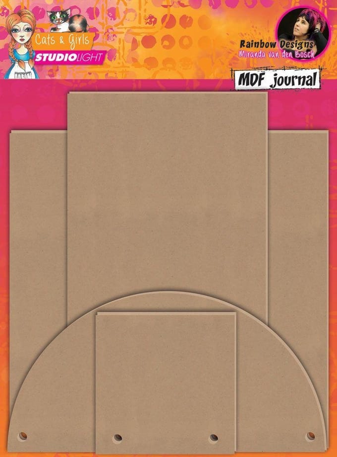 Studio Light MDF journal Mixed Media Rainbow Designs nummer 01
