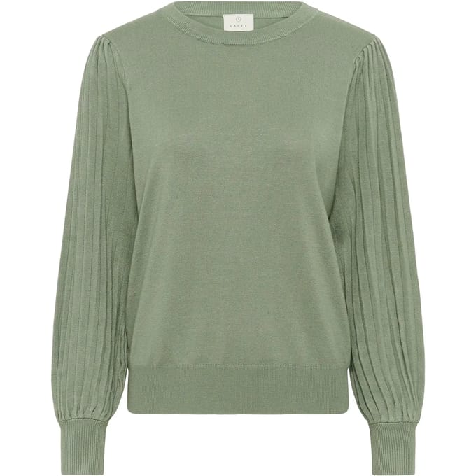 Kaffe KAlone Knit Pullover Dames Trui - Sea Spray