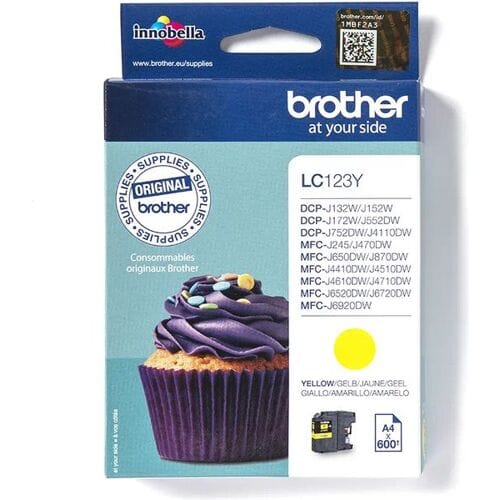 Brother Inktcartridge LC-123Y Geel