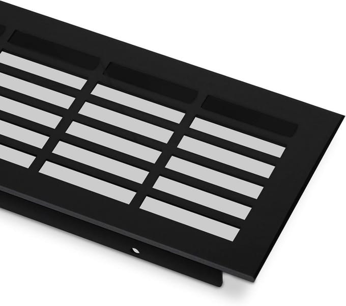 Ventilatierooster aluminium zwart geëloxeerd 900 mm