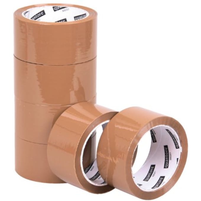Quantore Afplaktape VERPAKKINGSTAPE QUANTORE 50MMX60M PP NO NOISE BRUIN