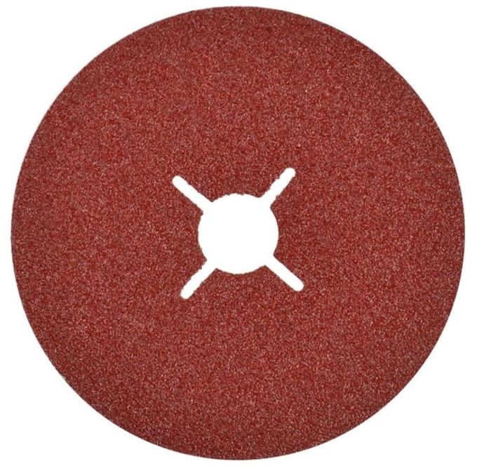 GEKO Aluminium oxide schuurschijf - kruisvorm - 125 mm - korrel 40 - 25 stuks