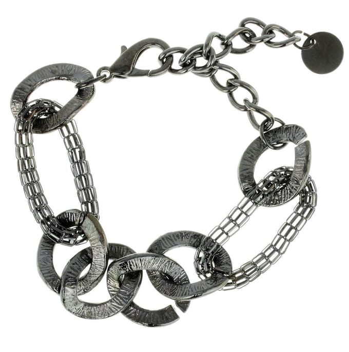 Behave Zwarte schakelarmband