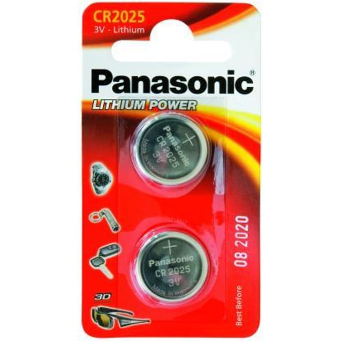 Panasonic CR2025 - EP/2B Lithium knoopcelbatterij - 2 stuks