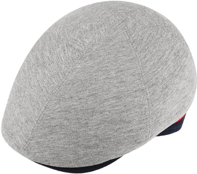 6-Panel flatcap tweekleurig licht grijs maat 55