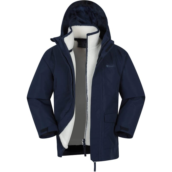 Mountain Warehouse Kinder/Kinder Creek 3 in 1 Waterdichte Jas (Marine)