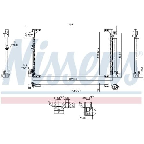 Condensator, airconditioning NISSENS 940976