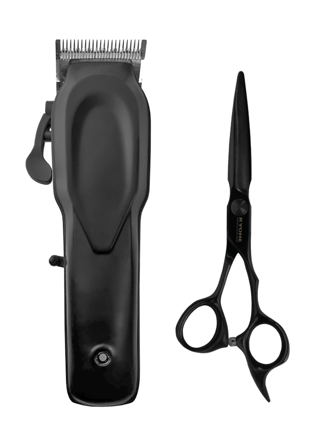 Kyone Quantum Pro Tondeuse + gratis 810 Titanium Knipschaar Zwart 5,7inch