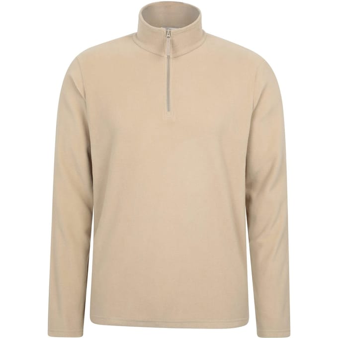 Mountain Warehouse Heren Camber II Camo Half Zip Fleece Top (Gebroken wit)
