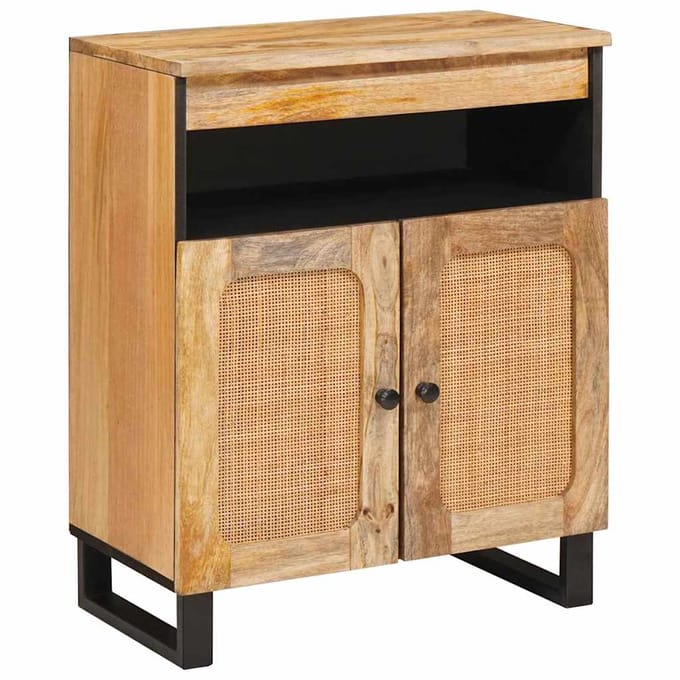 vidaXL - Dressoir - Bruin - 60 - x - 33 - x - 75 - cm - Massief - Mango - Hout